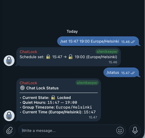 CHATLOCK Interface Preview